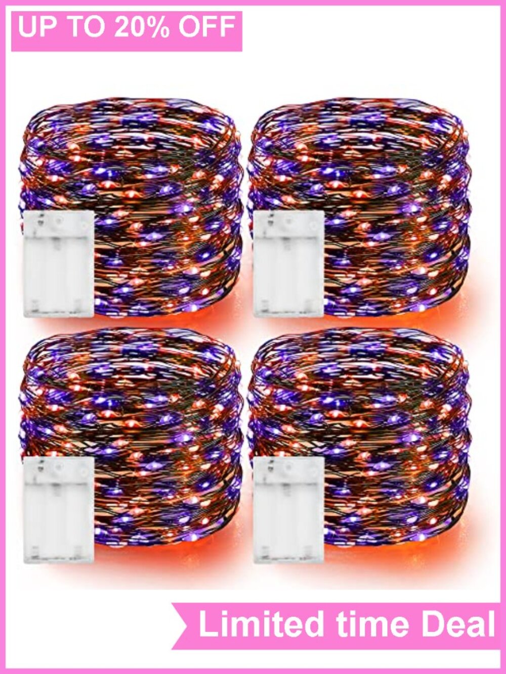 Fairy String Lights 80FT 240LED Copper Wire Battery Operated Waterproof